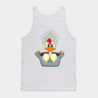 Chicken with Cooking pot Tank Top